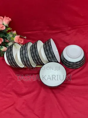 Ceramic 5.5" Printed Bowl Set of 6