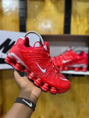 Classic Nike Shox Sneakers - Red/White