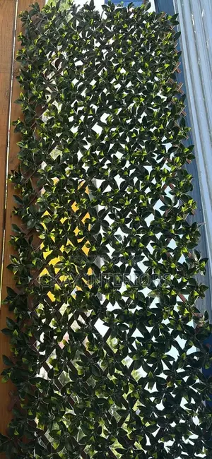 Artificial Green Privacy Fence with Leaves