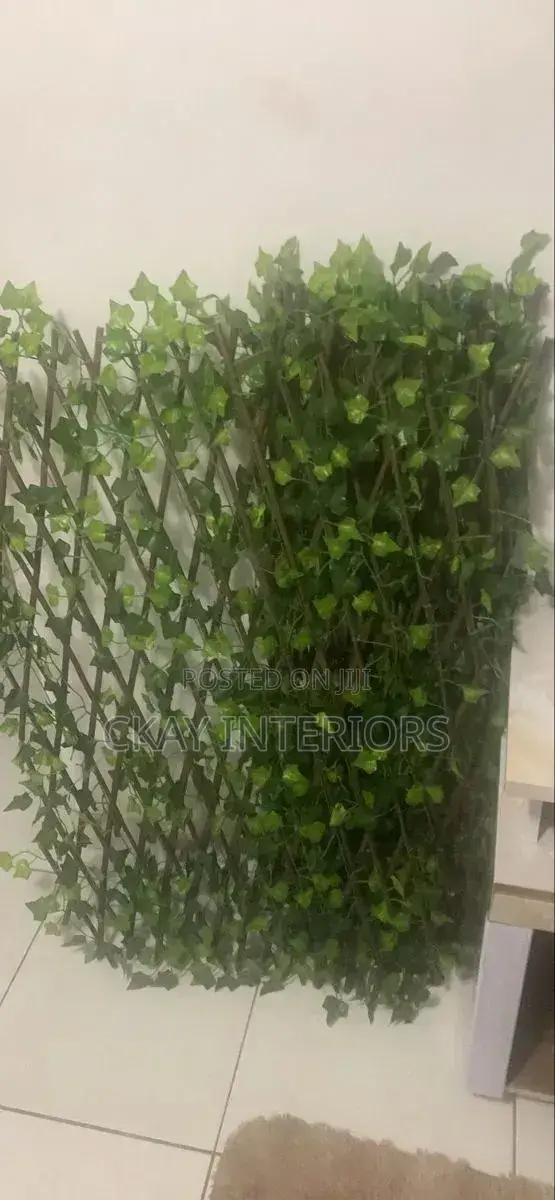 Artificial Privacy Fence - Green Leaf Design - 1