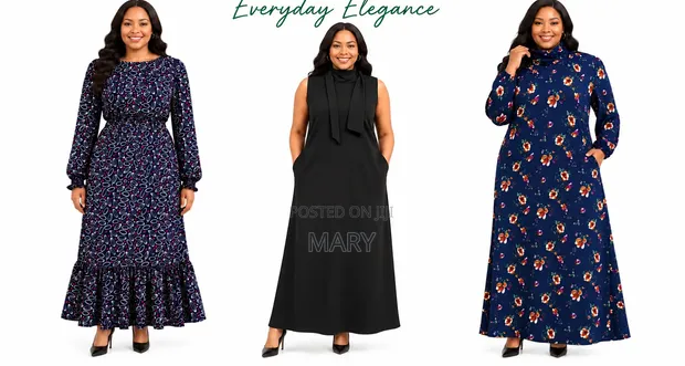 Maxi Dresses - Black Plain & Floral Linen - 1