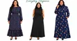 Maxi Dresses - Black Plain & Floral Linen - 1