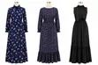 Maxi Dresses - Black Plain & Floral Linen - 2