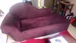 Brown Velvet Chaise Lounge Sofa - 2