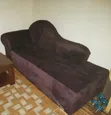 Brown Velvet Chaise Lounge Sofa - 3