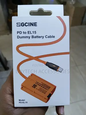 ZGCINE USB-C PD to EN-EL15 Dummy Battery Cable