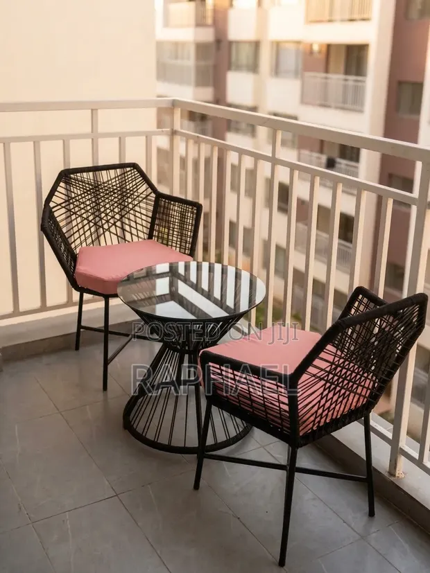 Ratam Arm Chairs and Glass Top Coffee Table - 1