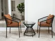 Ratam Arm Chairs and Glass Top Coffee Table - 4