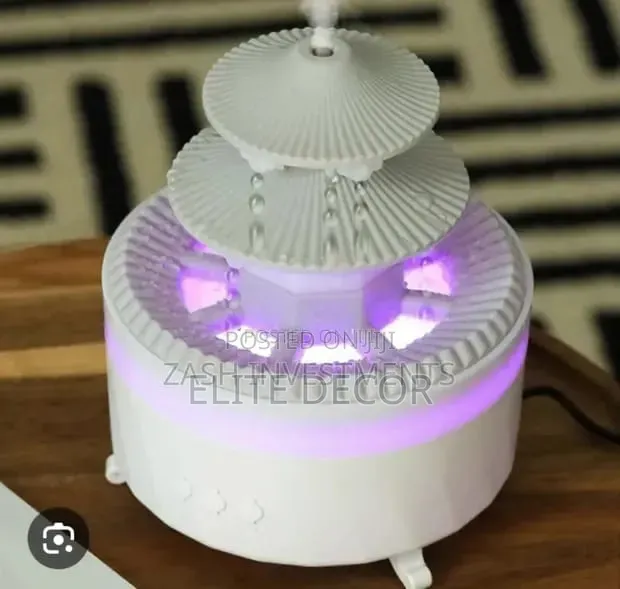 350ML Humidifier ya Mvua ya Double-Roof na LED 7 - 1