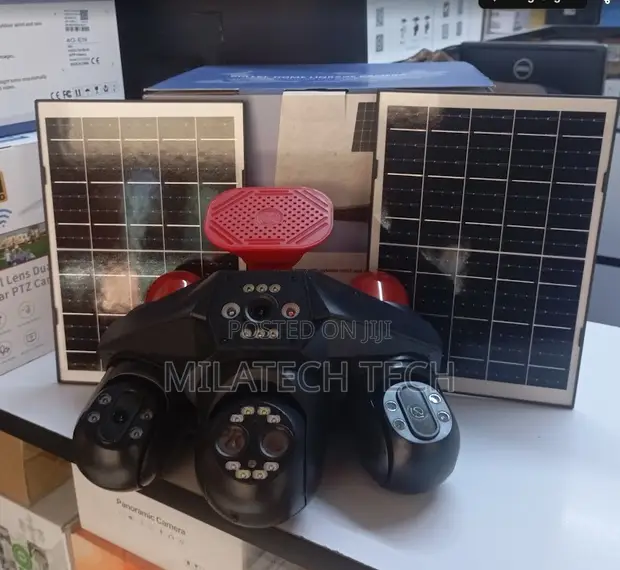 4G Solar Camera with 4 Lenses - AI Smart Security CCTV - 1