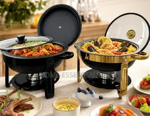 Brand New 6L Chafing Dish - Black & Gold