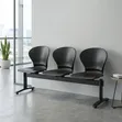 3-Seater Plastic Waiting Chairs - Blue - 2