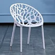 Modern White Plastic Dining Chair - Kenya - 2