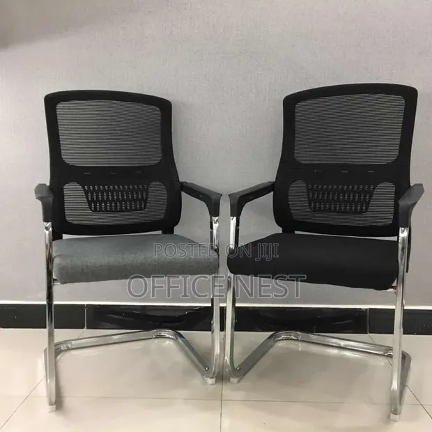 Visitor Office Chair with Mesh Back - Chrome Frame - 1