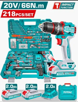 Total 20V Cordless Tool Set na Vipande 218
