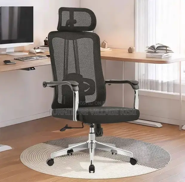 Ergonomic Mesh Guest Chair - Black - 1