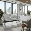 2-Seater Stainless Steel Modern Reception Bench - 5
