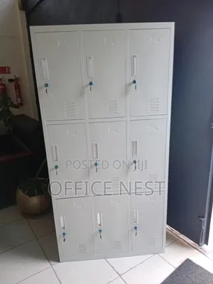 9-Door Steel Locker Cabinet - Office Staff Storage