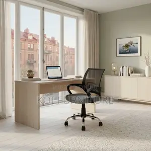 Mid Backrest Clerical Office Fabric Chair - Brown