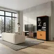 Modern Brown Home Book Shelf Cabinet - 5