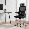 Ergonomic Office Chair with Headrest - Black - 1