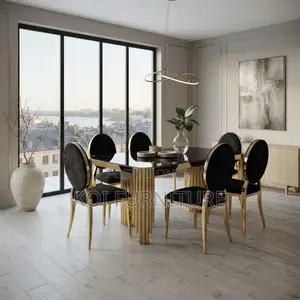 Golden-Brownish 6-Seater Dining Set