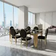 Golden-Brownish 6-Seater Dining Set - 3