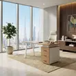 Modern 1.2m Home Office Study Desk - Brown - 1