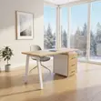 Modern 1.2m Home Office Study Desk - Brown - 2