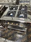 Four Burner Stainless Steel Commercial Cooker with Cast Iron Grill - 2