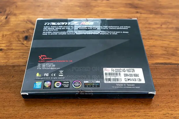 G.Skill Trident Z RGB 16GB DDR4 RAM (2x8GB) 3200MHz CL14 - 1