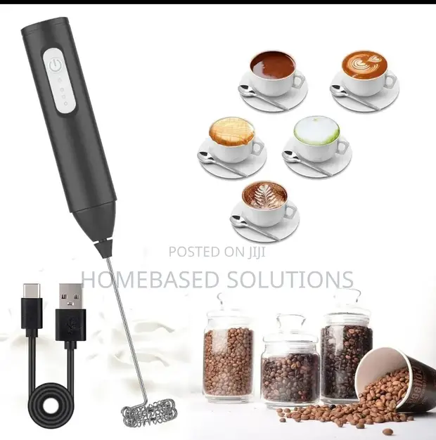Rechargeable Electric Milk Frother - 3 Speeds - 1