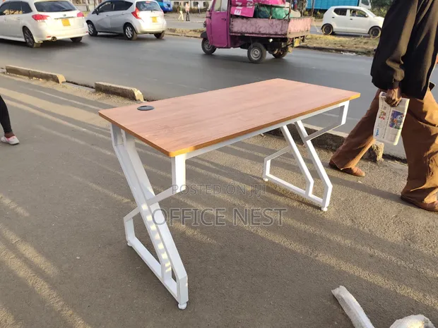 Modern Office Desk with Wooden Finish - 1