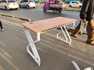 Modern Office Desk with Wooden Finish
