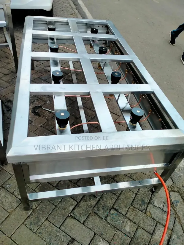 Six Burner Stainless Steel Commercial Cooker - 1