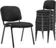 Stackable Conference Visitor Chair - Black Fabric - 1