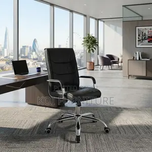 Leather Visitor Office Chairs with High Backrest