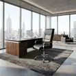 Leather Visitor Office Chairs with High Backrest - 3