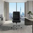 Leather Visitor Office Chairs with High Backrest - 4