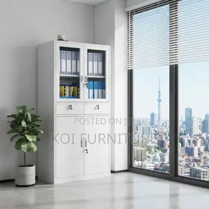 Two-Door Stainless Steel Office Storage Cabinet