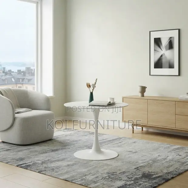 Modern Round Marble Coffee Table - 1