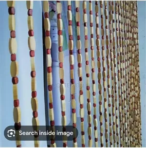 Tega la Mlango la Mbao na Shanga (100cm x 180cm)
