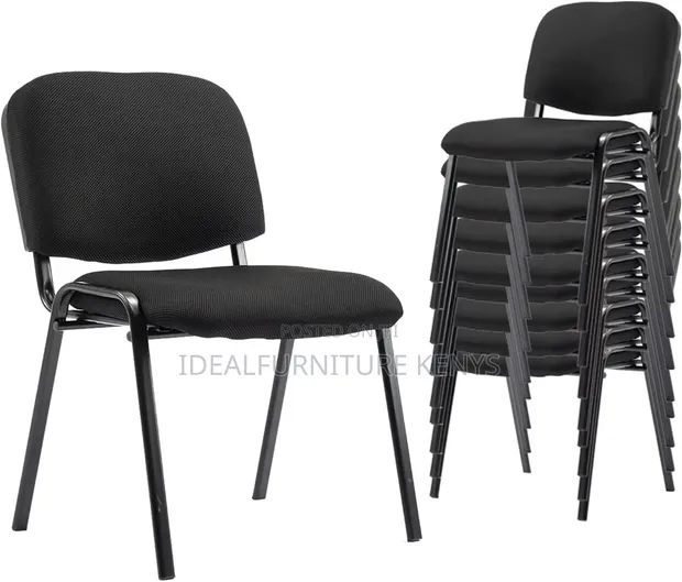 Stackable Conference Chair - Black Fabric - 1
