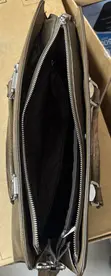 Jinluda Taupe Pebbled Leather Tote Handbag - 1