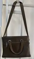 Jinluda Taupe Pebbled Leather Tote Handbag - 2