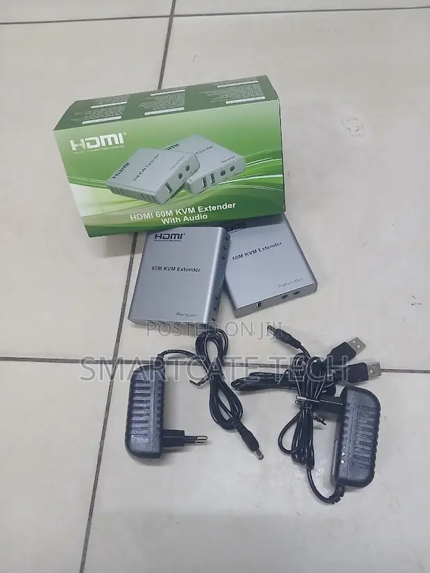 60m HDMI KVM Extender 1080p - Cat6 USB Extension - 1