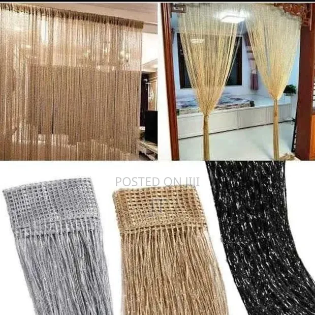 Rainbow Braided String Curtain - 1