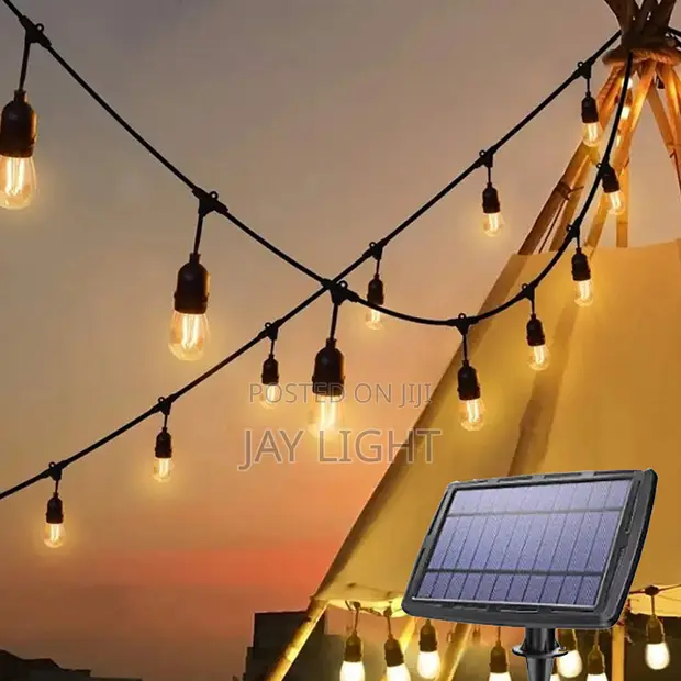 Solar Outdoor Garden String Lights 17m, 30 Bulbs - 1