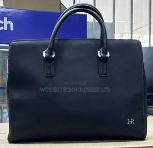 HR Professional Briefcase - Black Saffiano Leather
