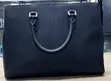 HR Professional Briefcase - Nyeusi ya Ngozi ya Saffiano - 2